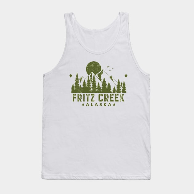 Fritz Creek Alaska Mountain Souvenir Tank Top by HomeSpirit